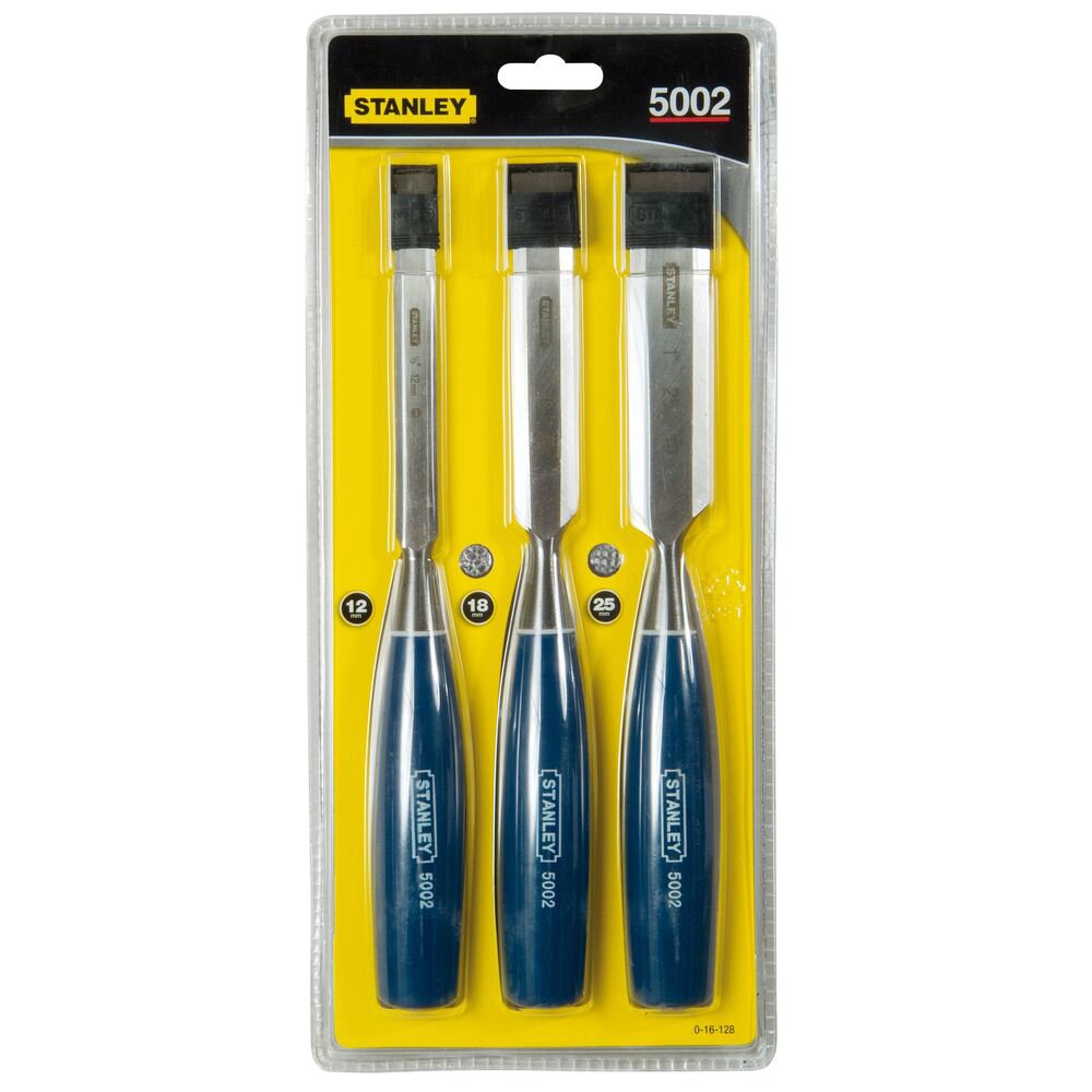 stanley 0-16-128, set 3 dalte 5002 pentru lemn, 12, 18 si 25mm, blister 2 Stanley 0-16-128, set 3 dalte 5002 pentru lemn, 12, 18 si 25mm, blister - imagine 2