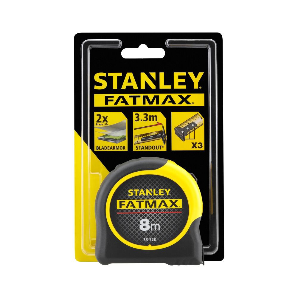 stanley 0-33-728, ruleta fatmax 8m, mylar®, bladearmor, tru-zero, rupere la 3.35m, 8m x 32mm, blister 6 Stanley 0-33-728, ruleta fatmax 8m, Mylar®, BladeArmor, tru-zero, rupere la 3.35m, 8m x 32mm, blister - imagine 6