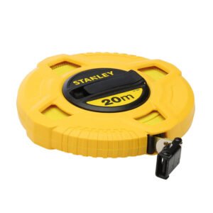 Stanley 0-34-296, ruleta inchisa cu banda de fibra de sticla 20m, tru-zero, vizibilitate ridicata, 20m x 13 mm, blister