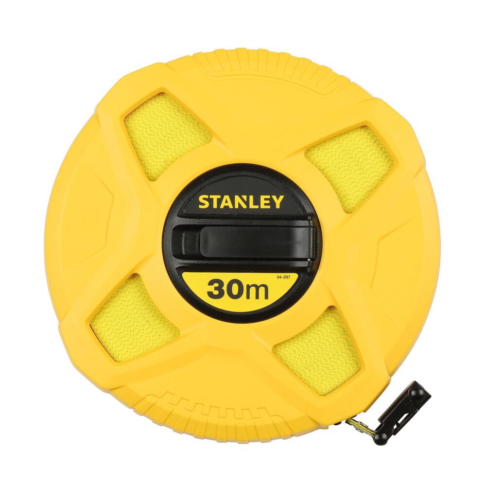 Stanley 0-34-297, ruleta inchisa cu banda de fibra de sticla 30m, tru-zero, vizibilitate ridicata, 30m x 13 mm, blister