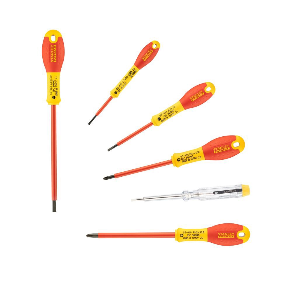 stanley 0-65-441, set 6 surubelnite vde, tip ph, drepte si tester de tensiune 2 Stanley 0-65-441, Set 6 surubelnite VDE, tip PH, drepte si tester de tensiune - imagine 2