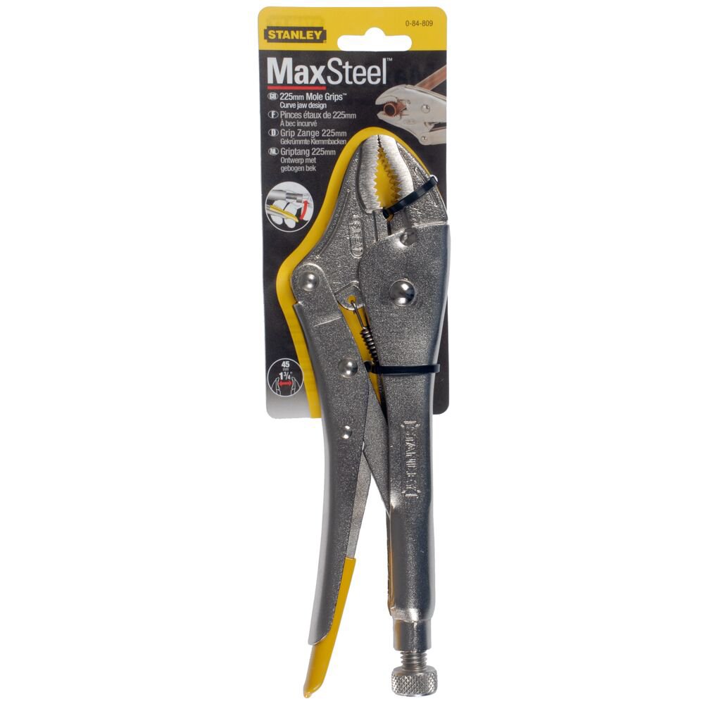stanley 0-84-809, cleste menghina maxsteel cu autoblcare si falci curbate, lungime 225mm 3 Stanley 0-84-809, cleste menghina MaxSteel cu autoblcare si falci curbate, lungime 225mm - imagine 3