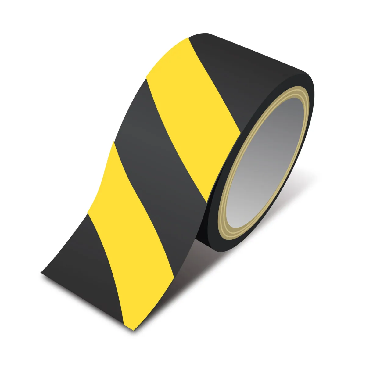 Banda avertizare pericol galben negru 33 m x 50 mm, banda semnalizare zone periculoase, PVC autoadeziva