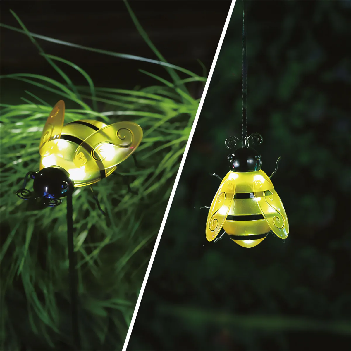 Lampa solara albina cu tarus si clema 6 LED alb rece, decor gradina exterior