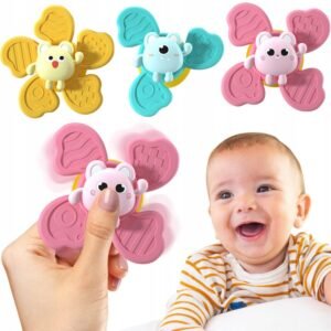 Set 3 jucarii interactive, model „FIDGET SPINNER J001” pentru copii sau bebelusi
