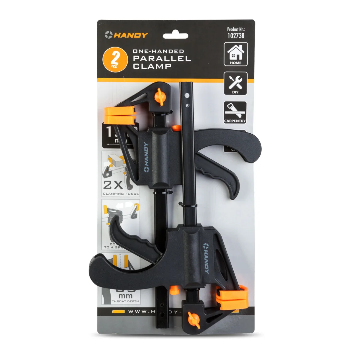 Set 2 cleme paralele cu o mana 150 mm, functie strangere si departare - imagine 7