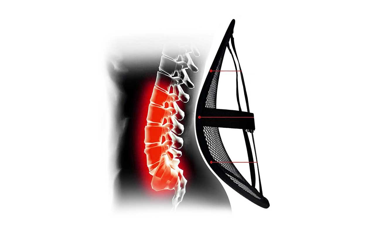 pernita scaun cu suport lombar pentru corectare postura, culoare neagra 5 Pernita scaun cu suport lombar pentru corectare postura, culoare Neagra - imagine 5