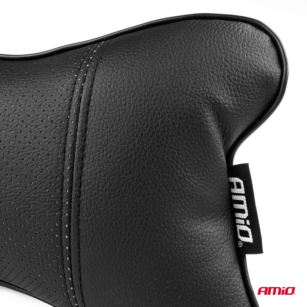 set 2 perne pentru tetiere auto, marca amio, pentru sustinere gat din piele ecologica, culoare negru 5 Set 2 perne pentru tetiere auto, marca AMIO, pentru sustinere gat din piele ecologica, culoare NEGRU - imagine 5