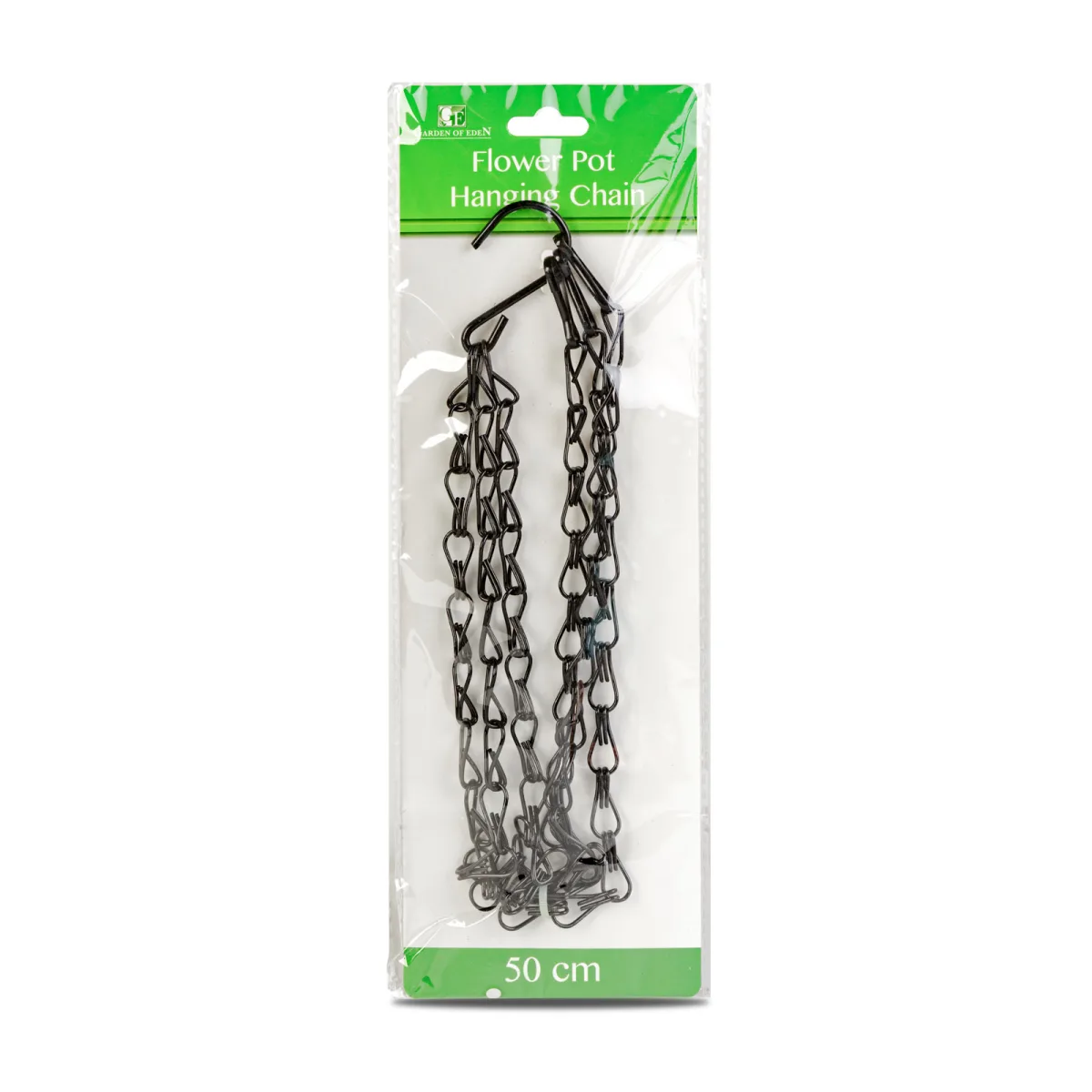 Lant metalic pentru ghiveci suspendat, 50 cm, negru, cu carlige, suport ghivece max 5 kg - imagine 4