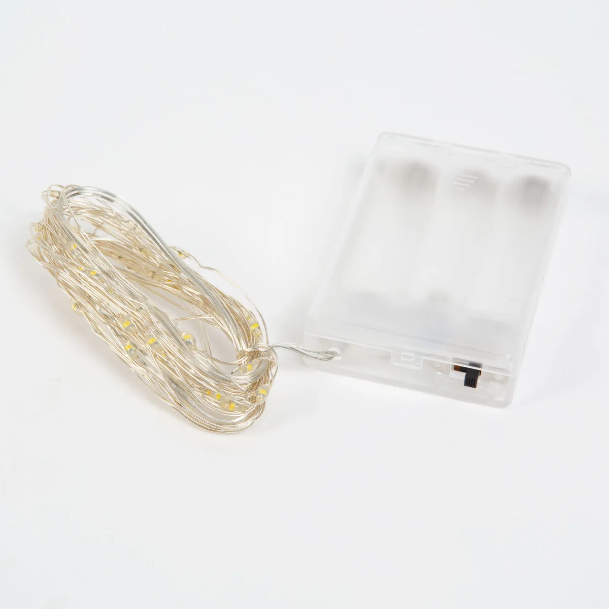 Şir de lumini LED de Crăciun - 5 m -50 LED - Alb rece 3xAA - imagine 2