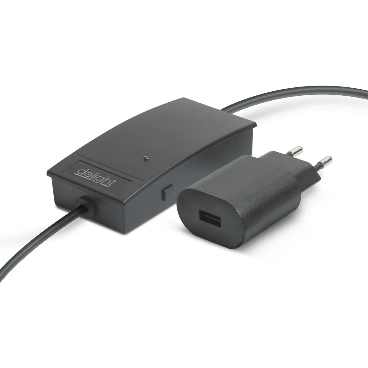 Deschizator garaj smart WiFi, control telefon, senzor deschidere, USB, Alexa Google, negru