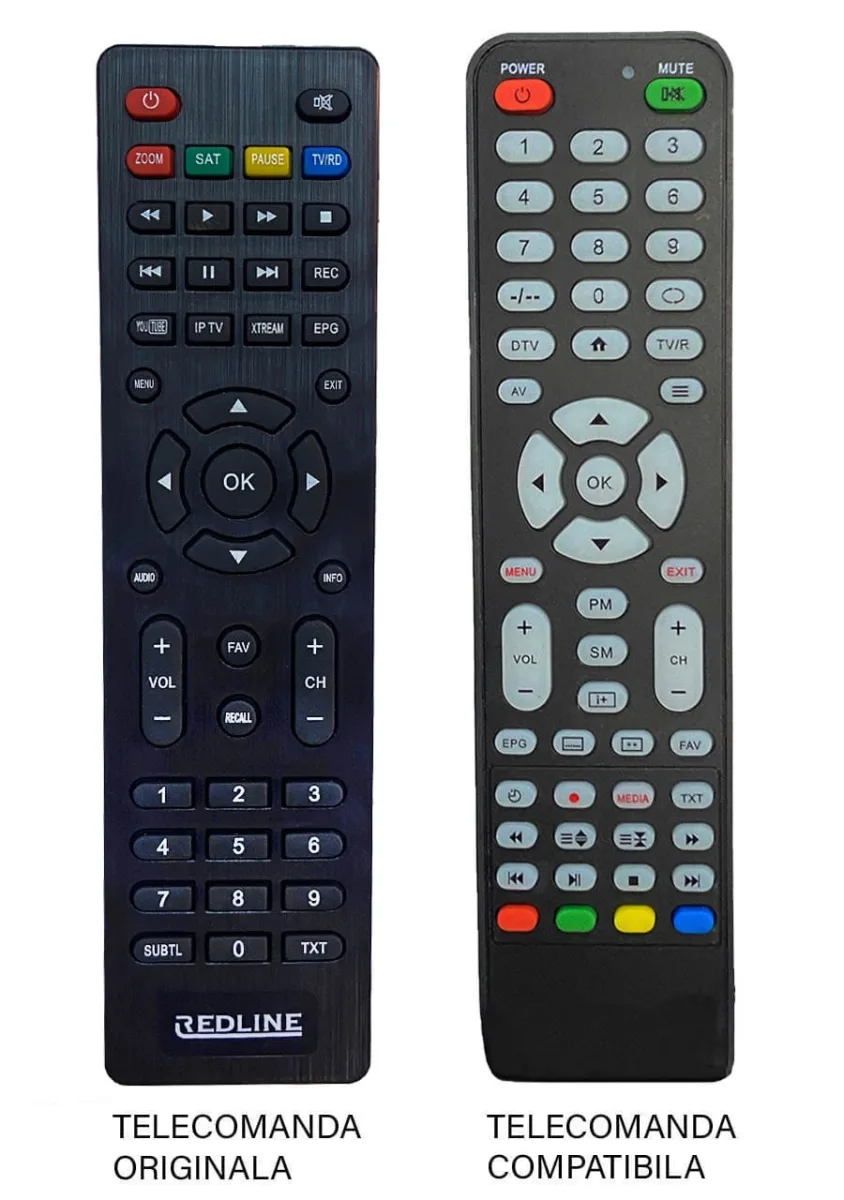 Telecomanda compatibila pentru reciever Redline S30 HEVC, S30 T2/C, T50 COMCO