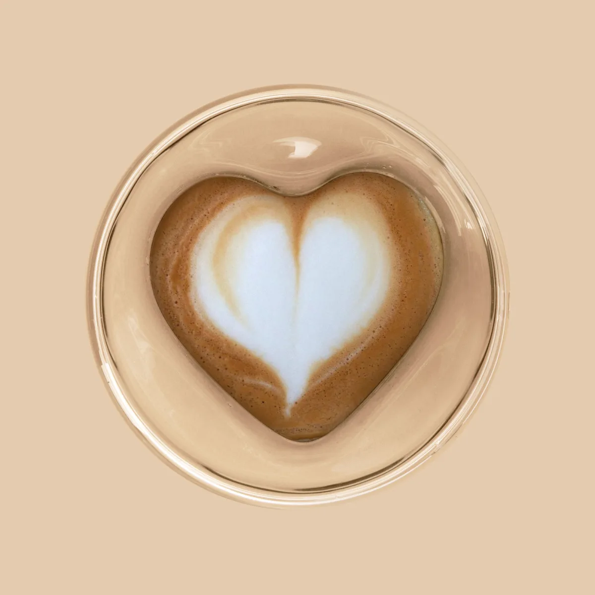 Pahar sticla dubla inima, 180 ml, termorezistent, cafea ceai, design romantic, transparent - imagine 2