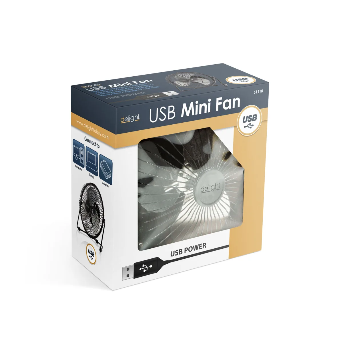 Mini ventilator USB birou 5V, ventilator compact reglabil, silentios, metalic, 18 cm - imagine 4