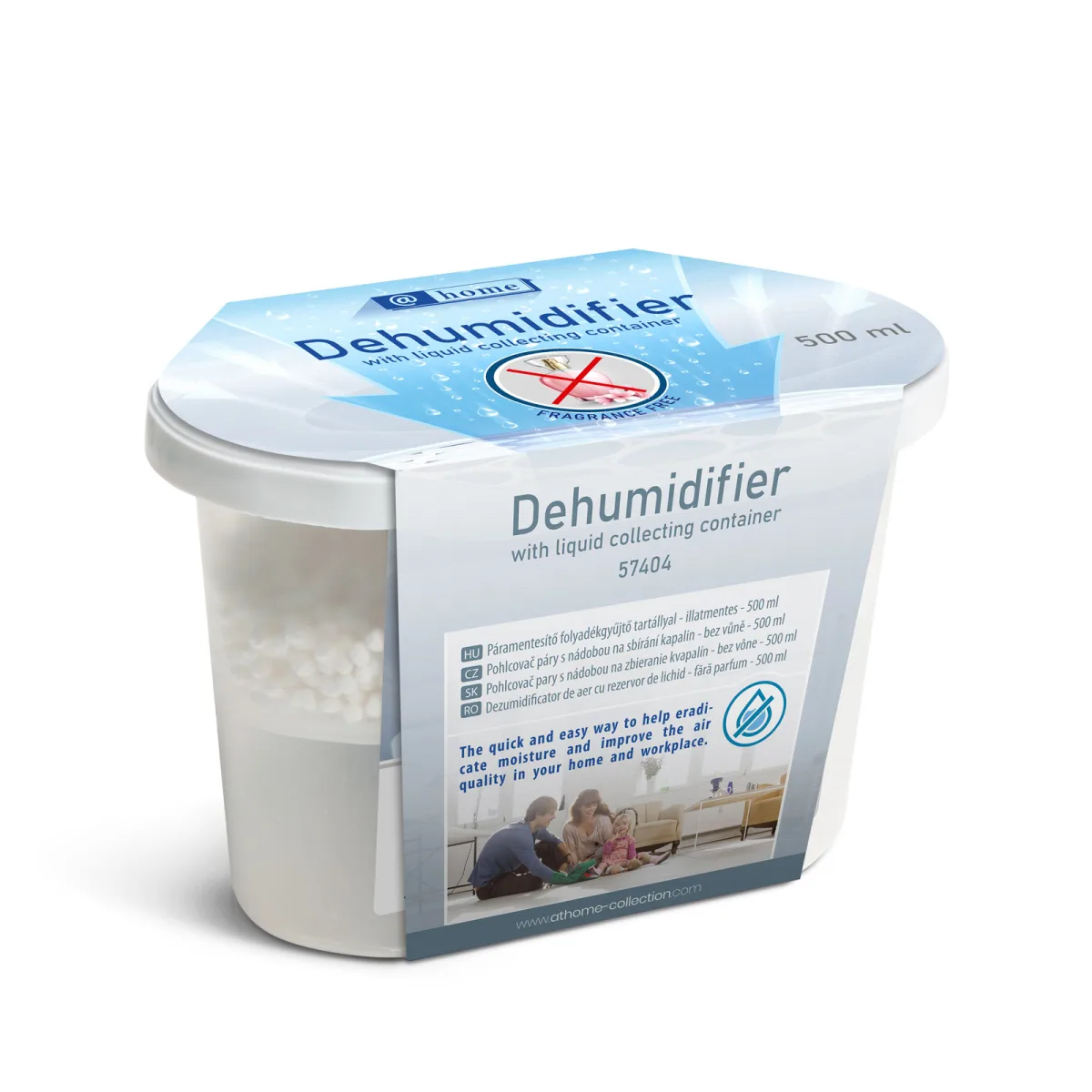 Dezumidificator cu rezervor 500 ml, absorbtie umiditate, anti mucegai si condens, fara parfum