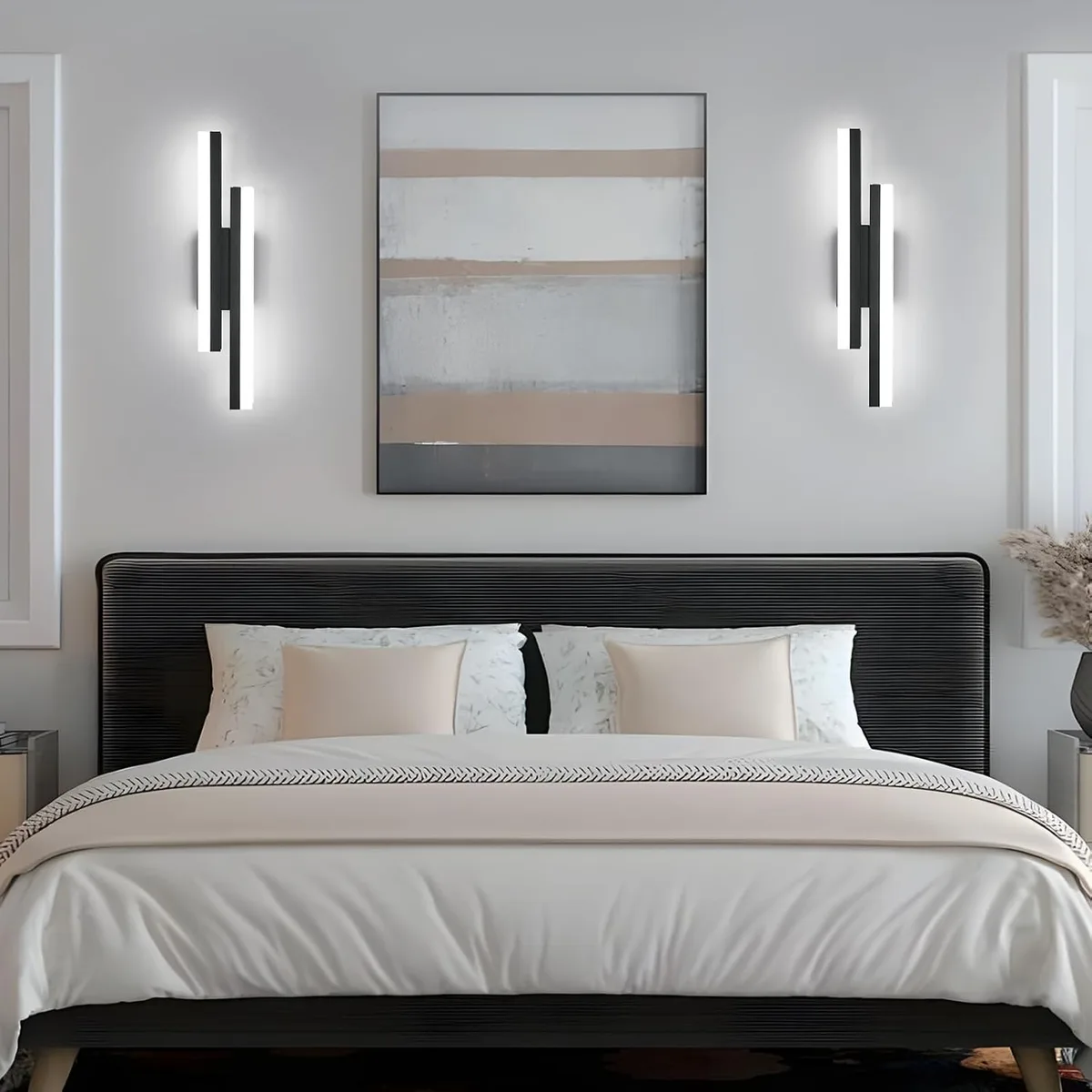 Aplica de perete LED Rovo 1289-48, 48CM, 16W, Lumina alb rece 6500 K, Neagra - imagine 5