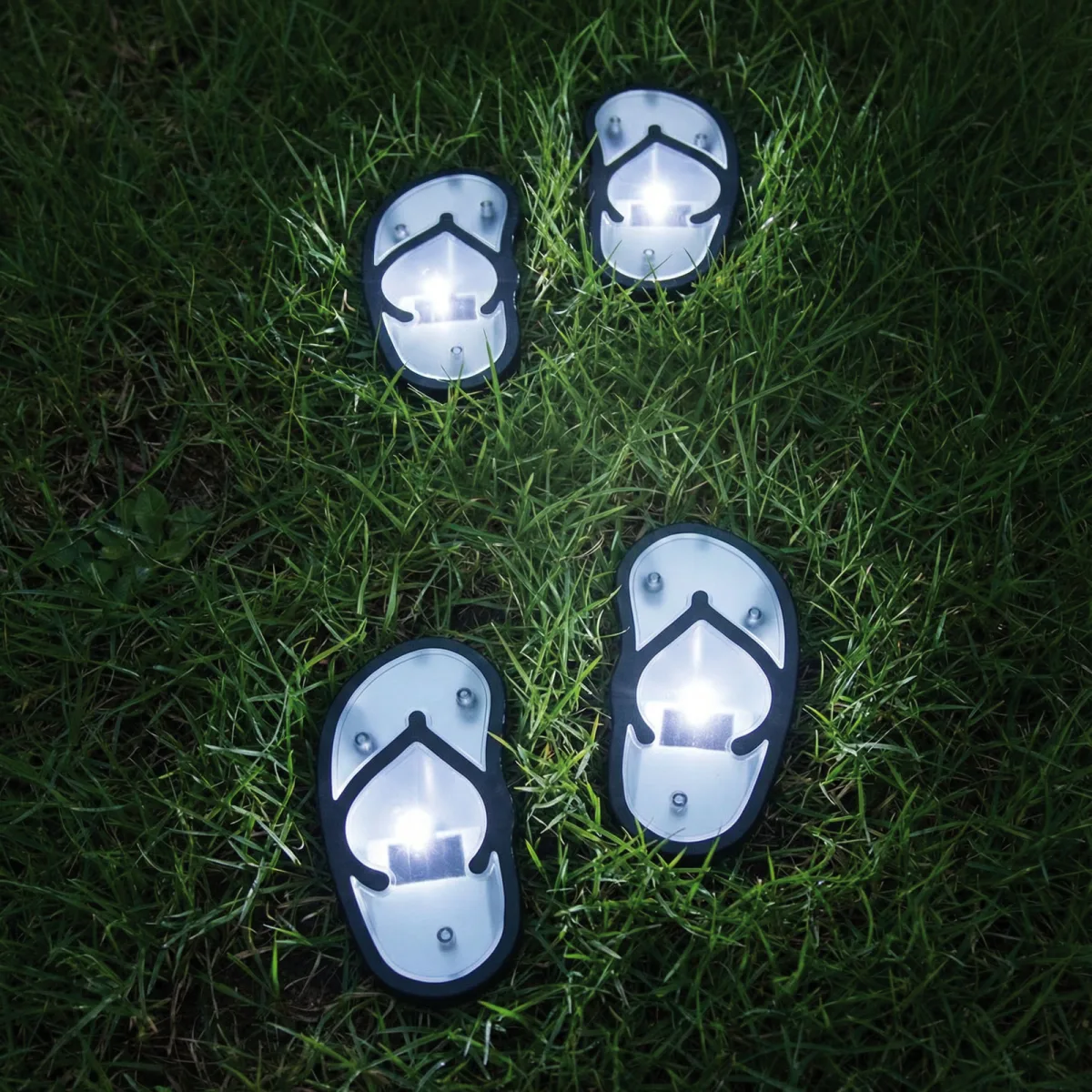 Lampa solara decorativa tip slapi, LED alb cald, 12.7 x 8.5 cm