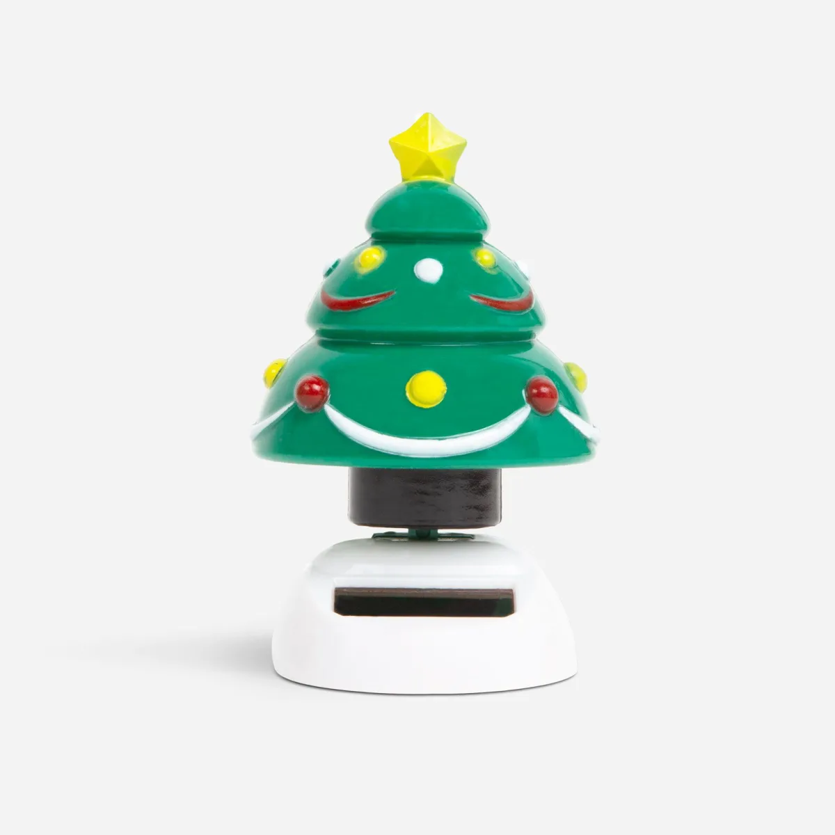 Decoratiune solara Craciun, 10 cm, figurina in miscare, incarcare solara, decor fereastra masina