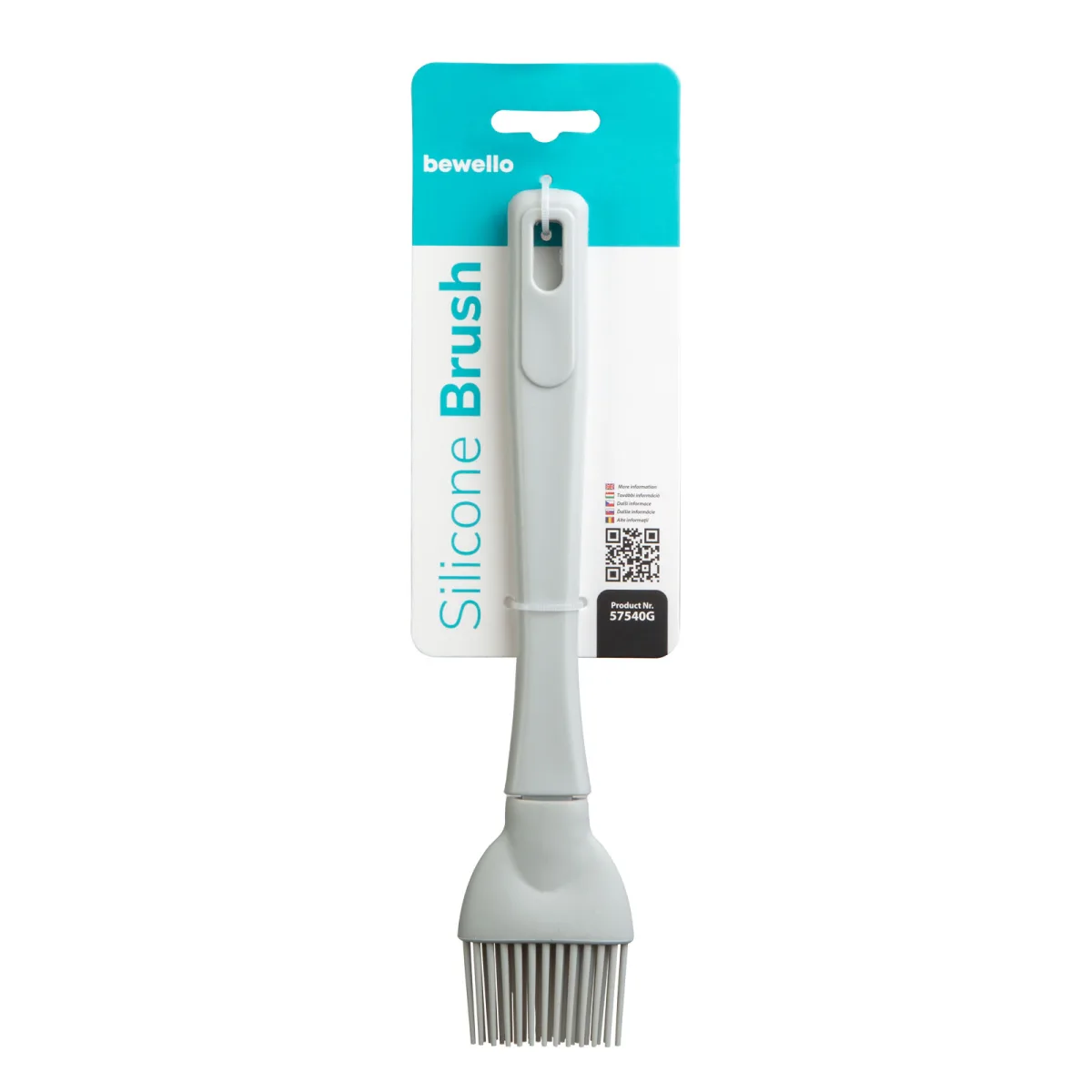 Perie silicon bucatarie 23 cm, pentru uns si gatit, rezistenta la caldura, usoara si flexibila, gri
