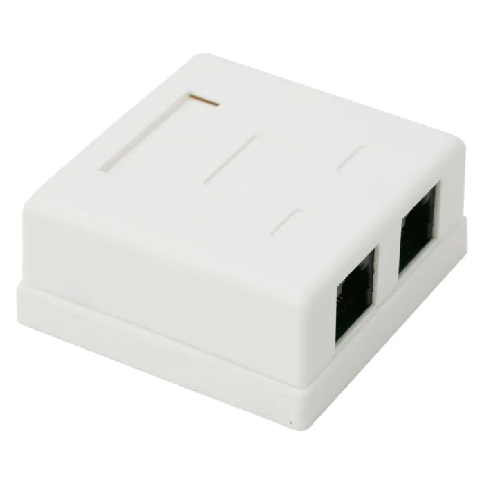 Priza Dubla de Perete RJ45 8P8C pentru Retea Internet CAT5e