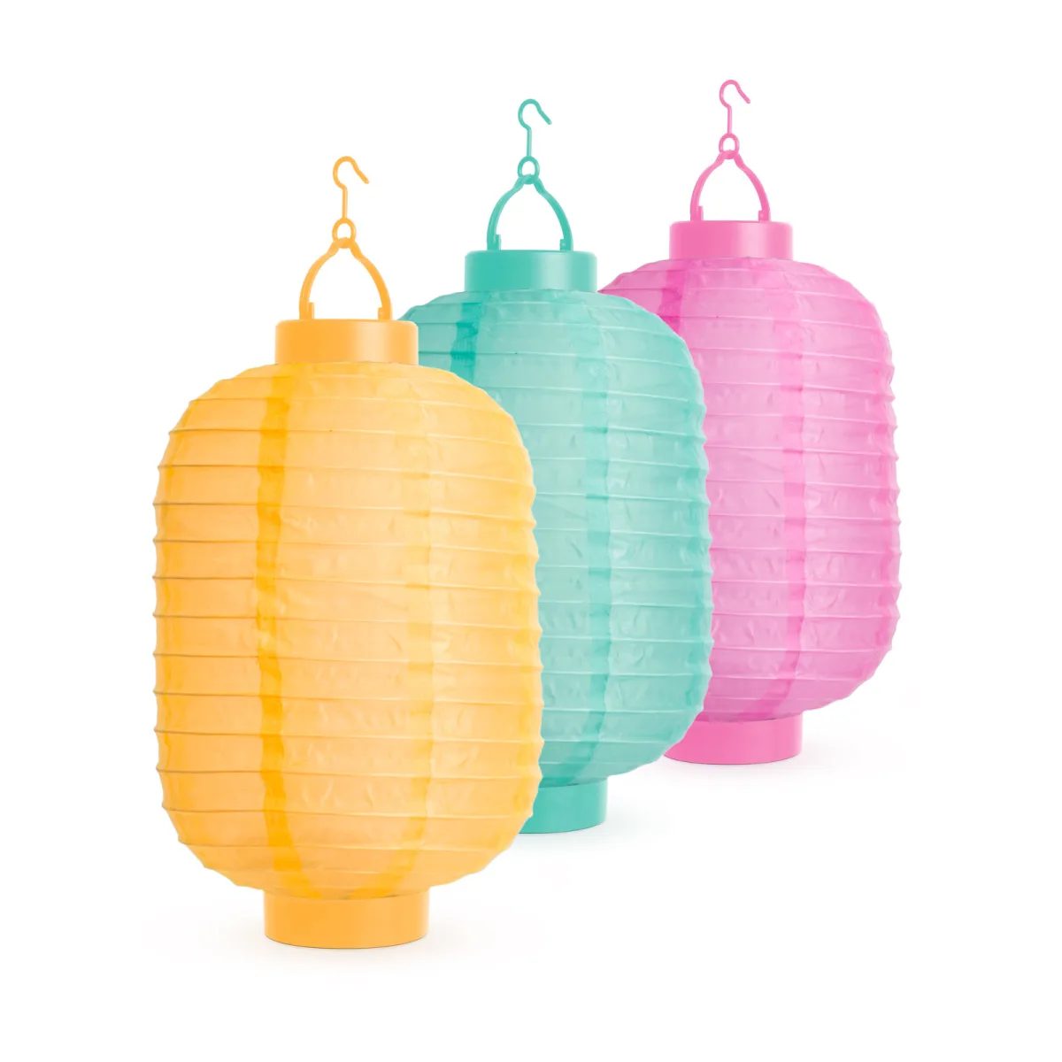 Lampion solar, LED, Ø21 cm, alb rece, pentru gradina/ terasa/ balcon, decor exterior, 3 culori