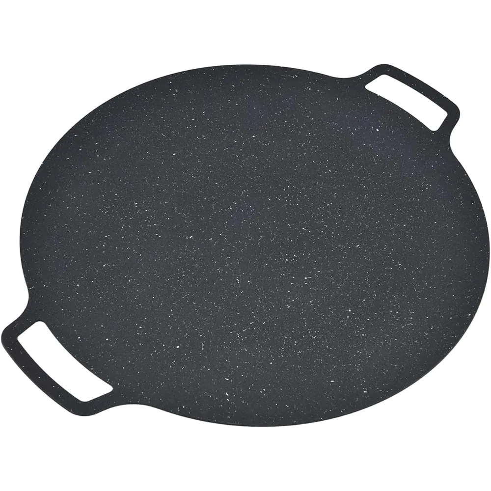 Plita gratar Macvi® coreeana, 32 cm, fier, antiaderenta, multifunctionala & portabila, compatibila cu inductie