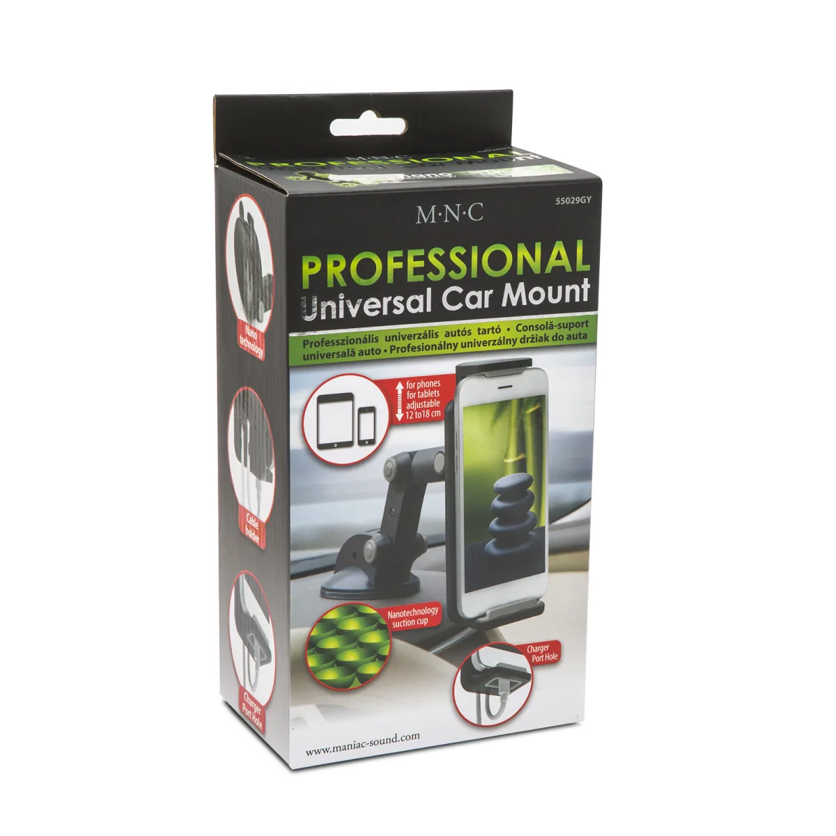 Suport telefon auto universal ventuza nano reglabil 360 compatibil 12-18 cm prindere sigura - imagine 8