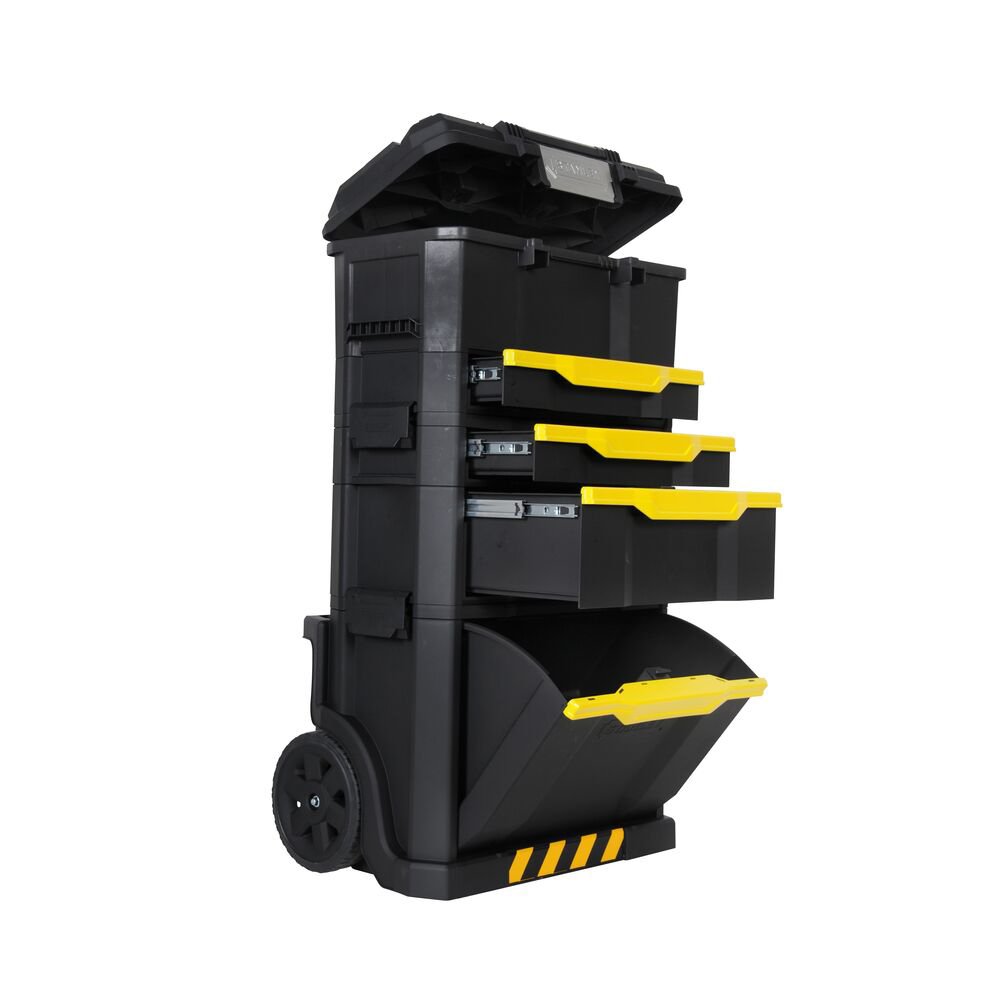 stanley 1-79-206, atelier modular rulabil 3 in 1, format din cutii si sertare, roti de 7" 4 Stanley 1-79-206, Atelier modular rulabil 3 in 1, format din cutii si sertare, roti de 7" - imagine 4