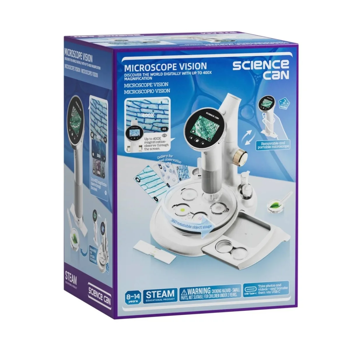 Joc STEM Microscop digital cu ecran integrat, TopBright - imagine 2