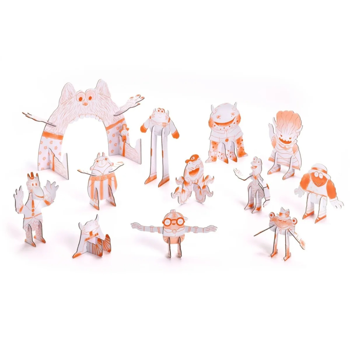 Kit Creativ Monstri de Colorat si Asamblat, Djeco - imagine 5