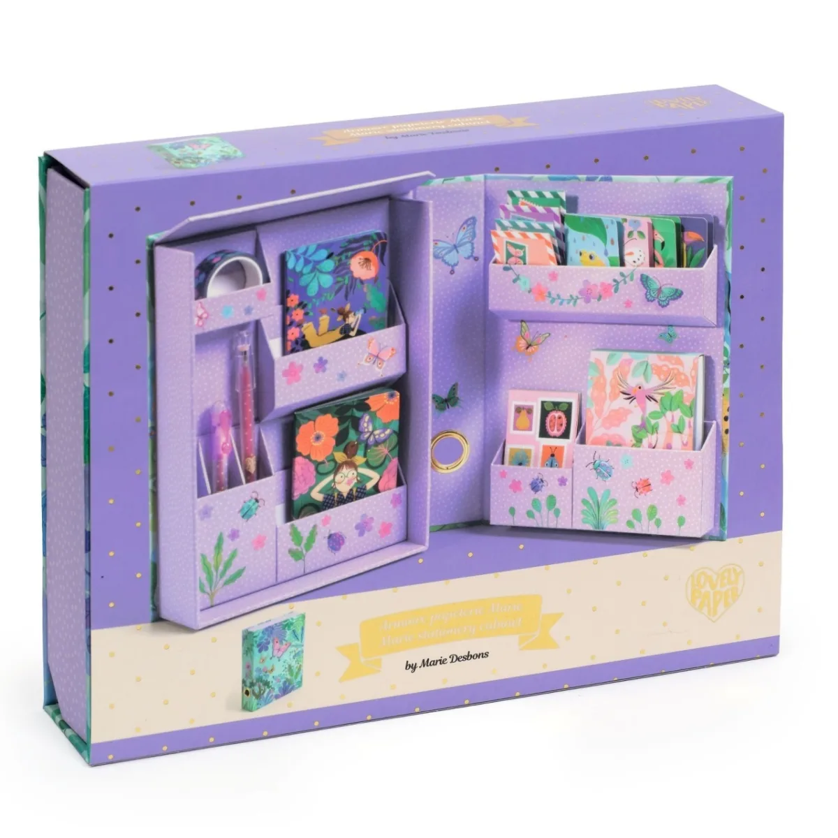 Set de papetarie Marie cu design tropical, Djeco