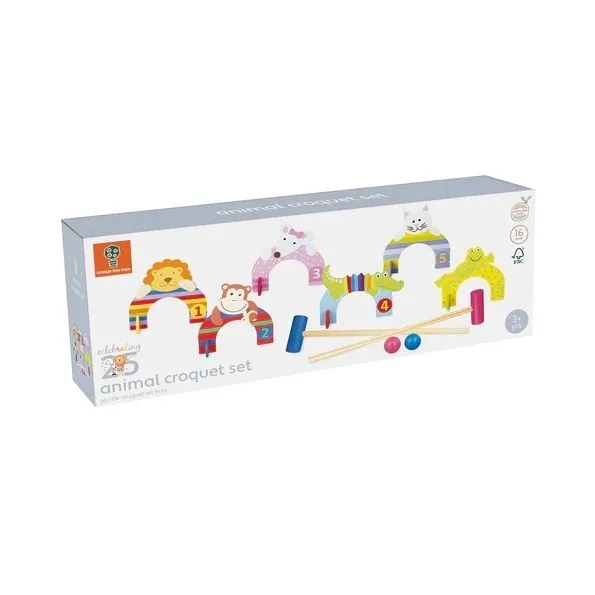 Set crocket din lemn cu animale, Orange Tree Toys