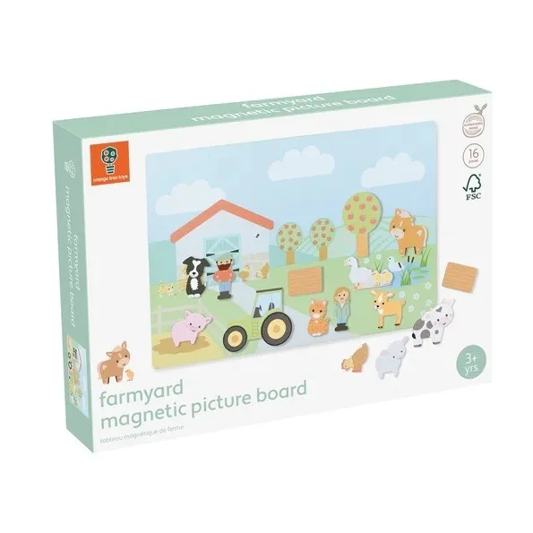Tabla magnetica cu figurine – Ferma, Orange Tree Toys