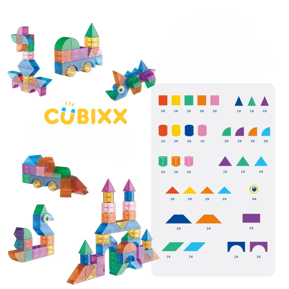 Blocuri magnetice Cubixx, 85 piese - imagine 4
