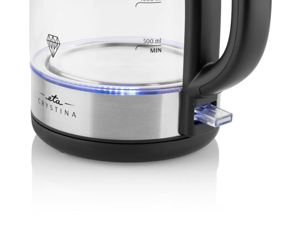 Cana fierbator din sticla ETA Crystina 5153 90000, 1.7 litri, 2200 W, lumina albastra de fundal - imagine 6