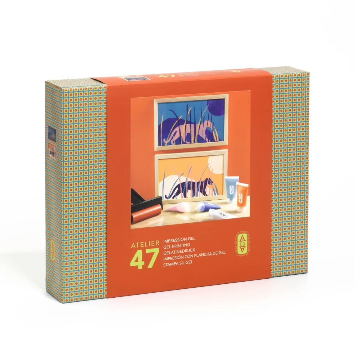 Atelier creativ 47 pentru adulti Imprimare pe gel, Djeco