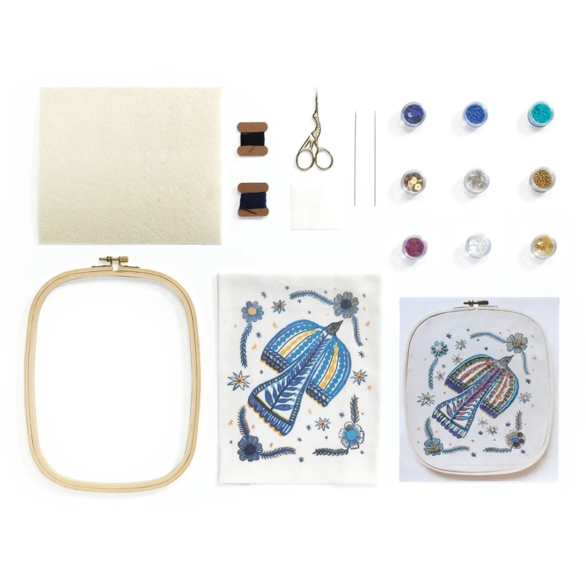 Atelier creativ 59 pentru adulti Broderie cu margele, Djeco - imagine 4