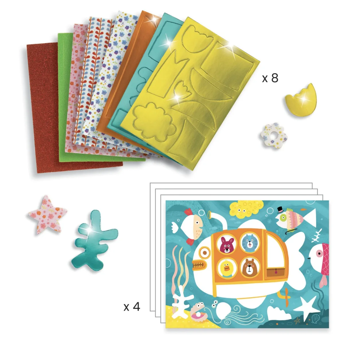 Atelier creativ Colaj cu spuma autoadeziva, Djeco - imagine 4