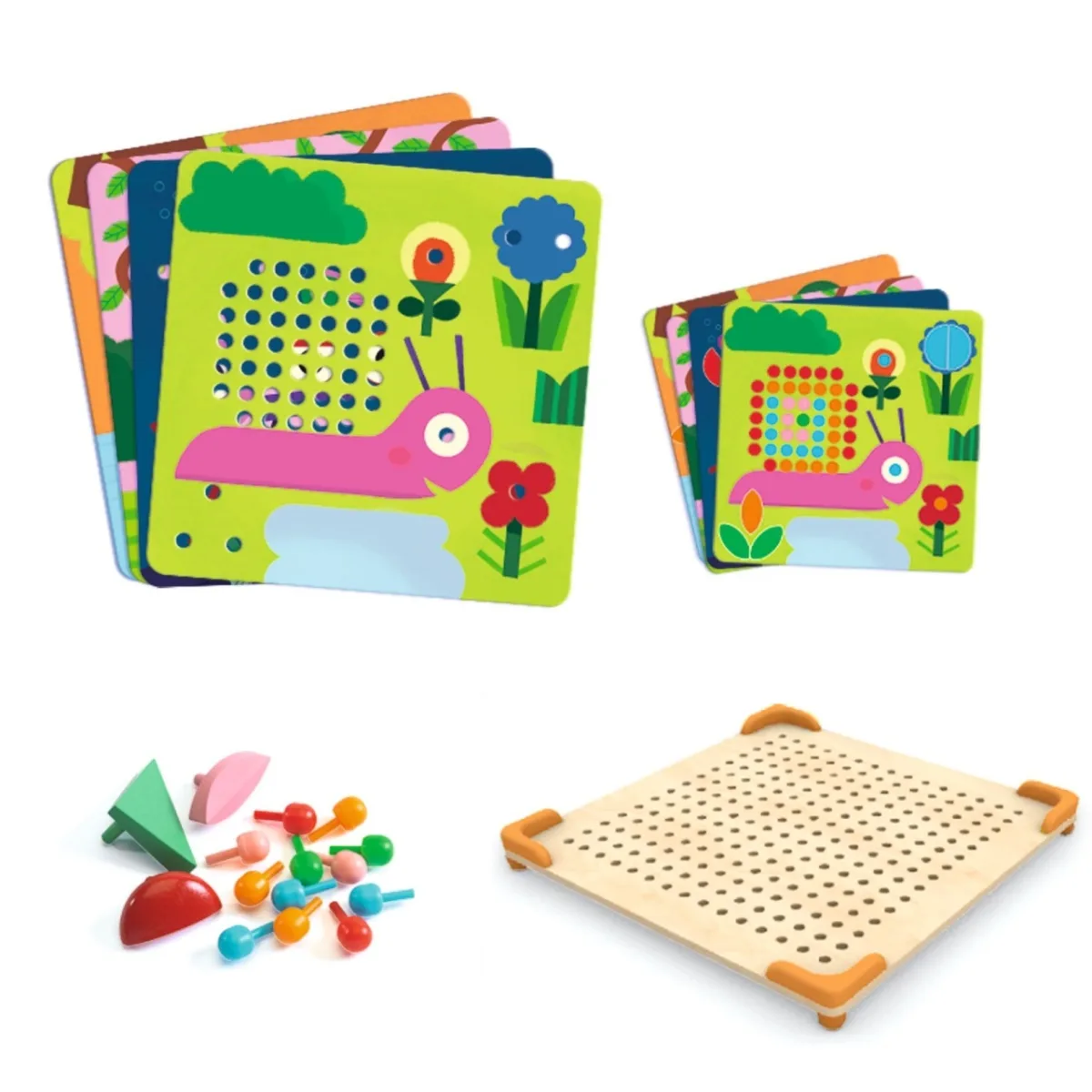 Jucarie educativa Mozaic mini animo, Djeco - imagine 3