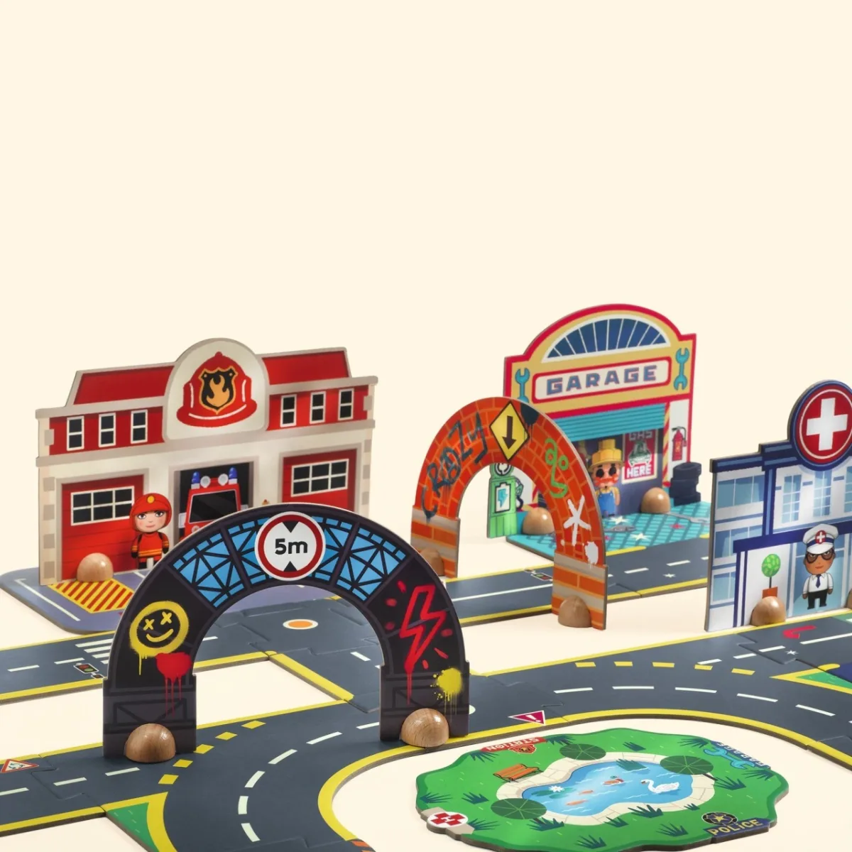 Puzzle 3D Orasul gigantic, Djeco - imagine 2