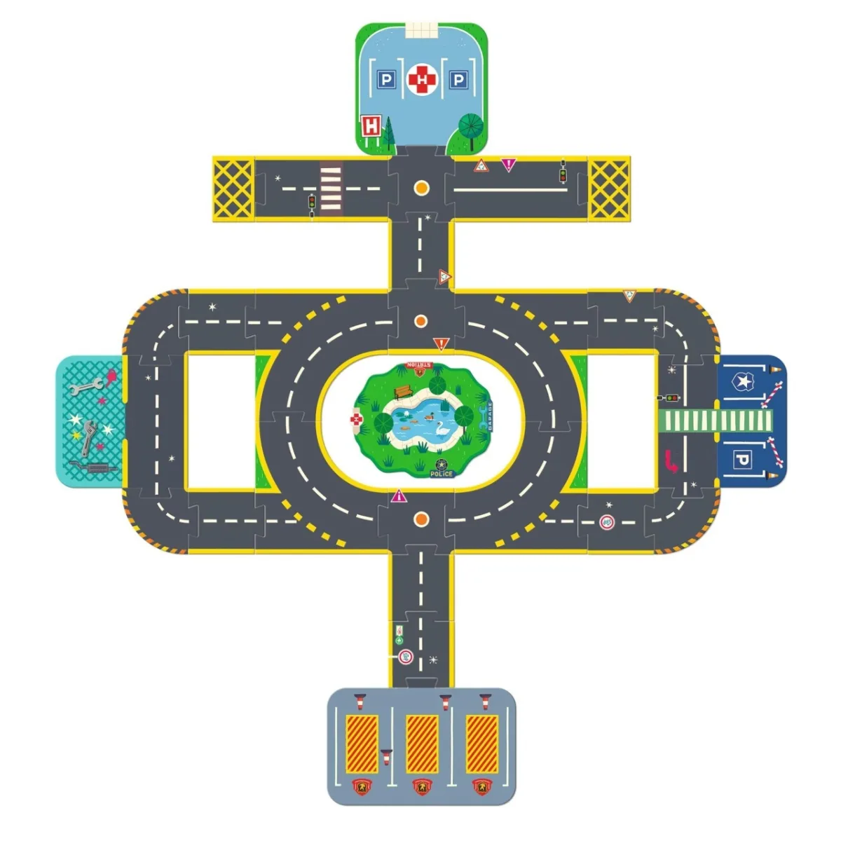 Puzzle 3D Orasul gigantic, Djeco - imagine 4