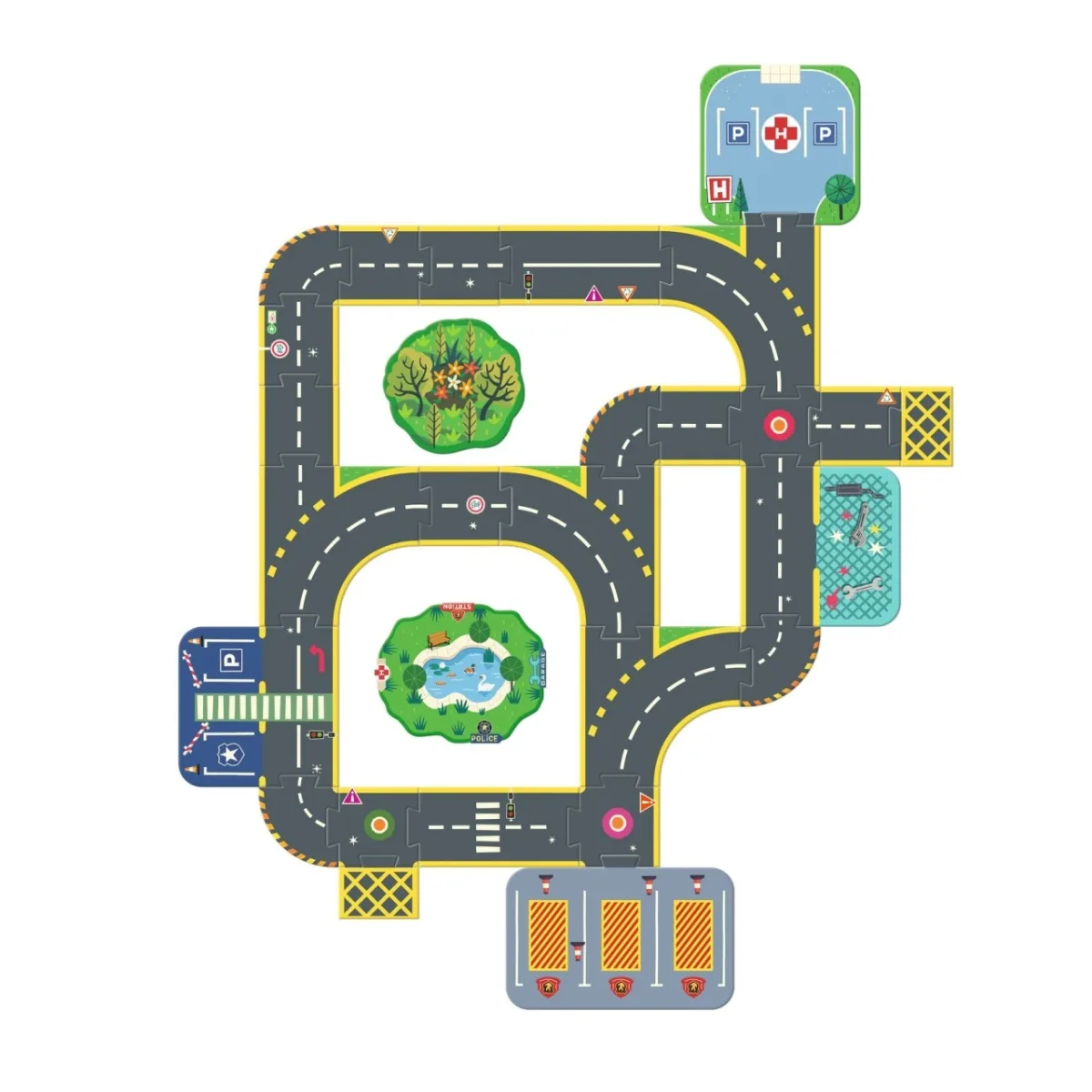 Puzzle 3D Orasul gigantic, Djeco - imagine 5