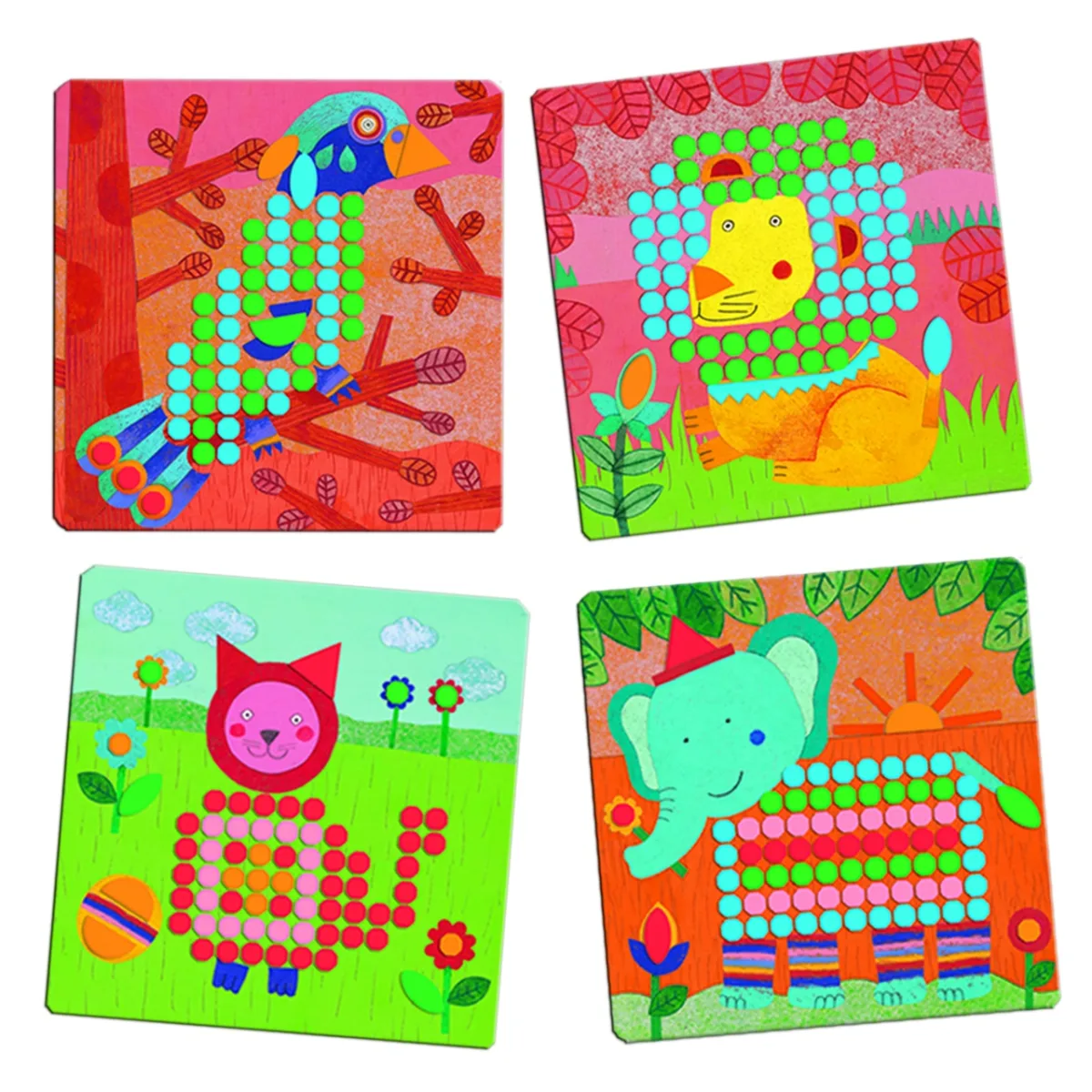 Jucarie educativa Mozaic animo, Djeco - imagine 4