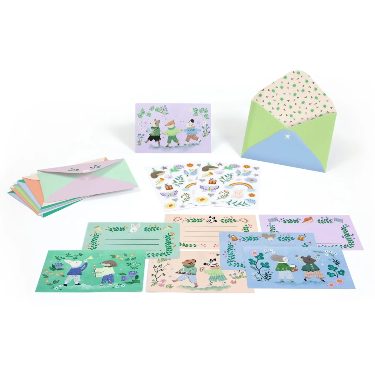 Set de invitatii Parada animalelor, Djeco - imagine 2