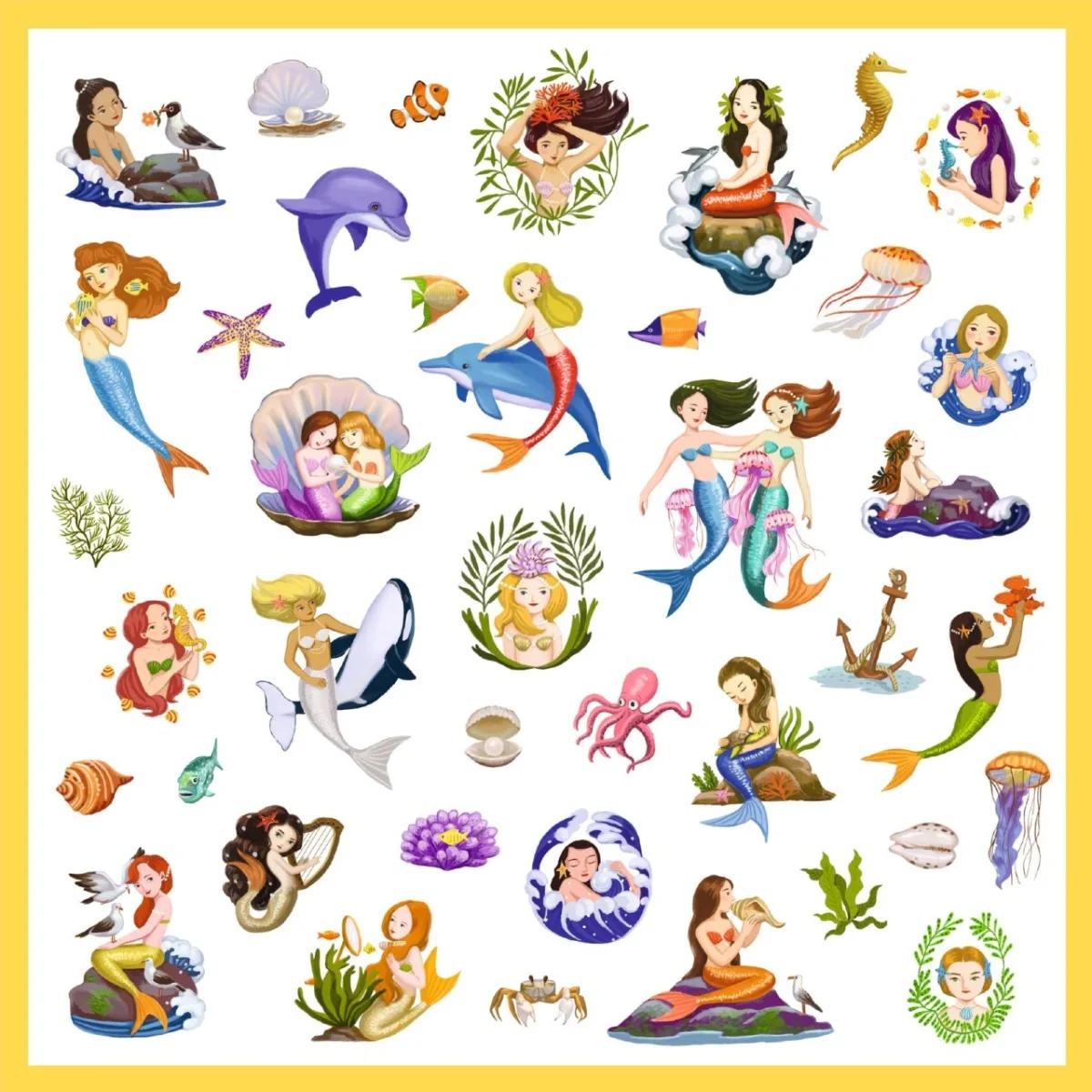 Abtibilduri Sirene, Djeco - imagine 3