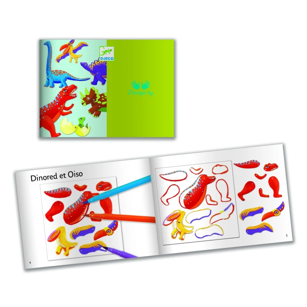 Joc creativ Dinozauri in miscare, Djeco - imagine 3