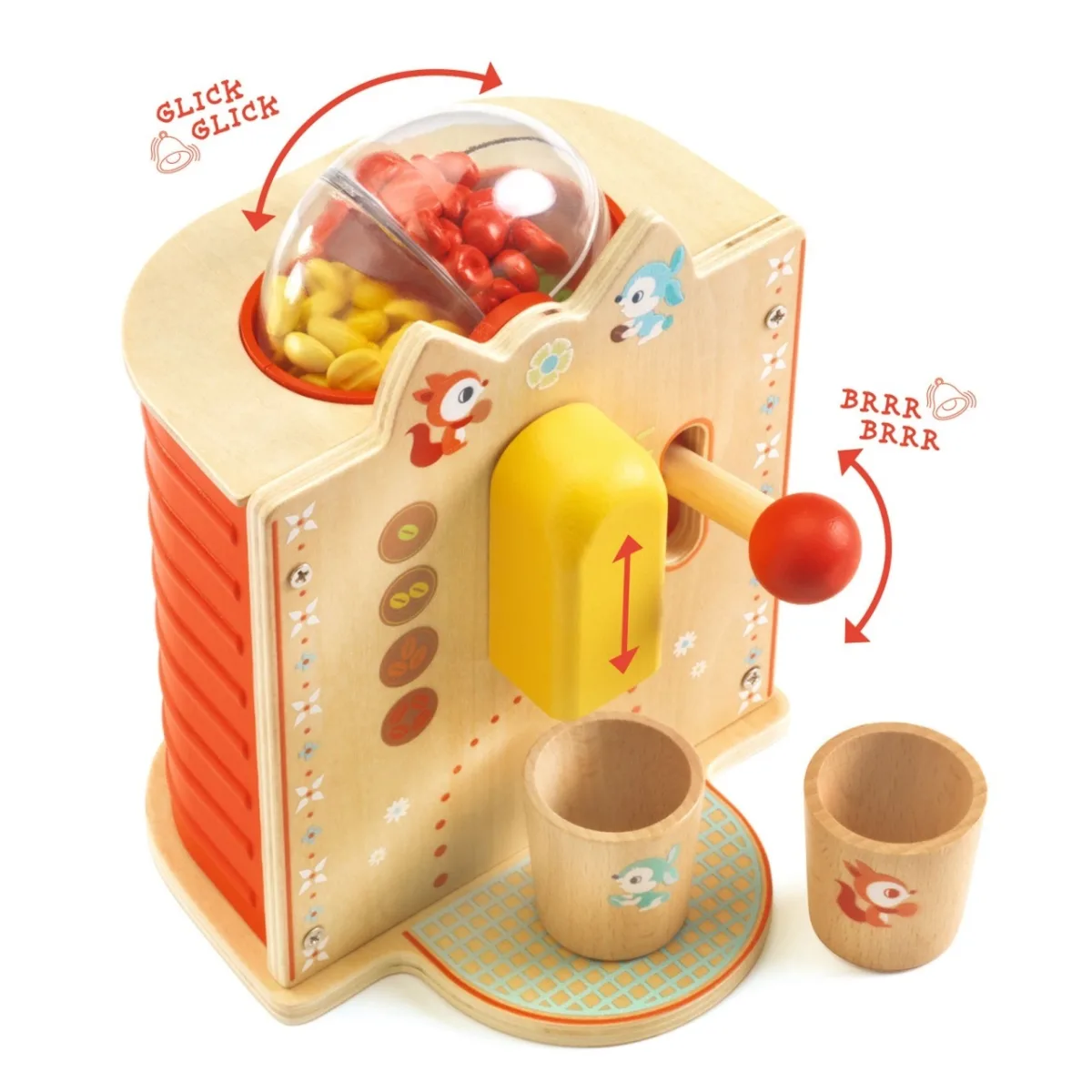 Joc de rol Espressor din lemn, Djeco - imagine 2