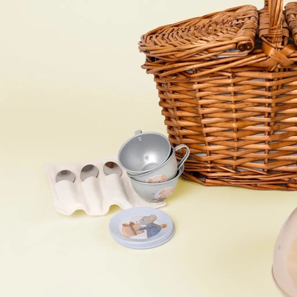 Set de ceai in cos impletit, Egmont Toys - imagine 3