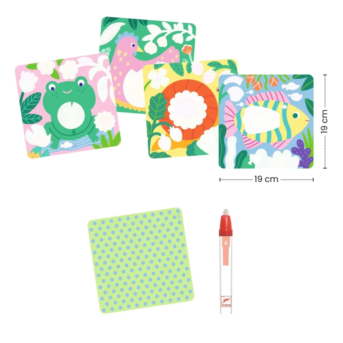 Set pictura cu apa Animale din gradina, Djeco - imagine 3