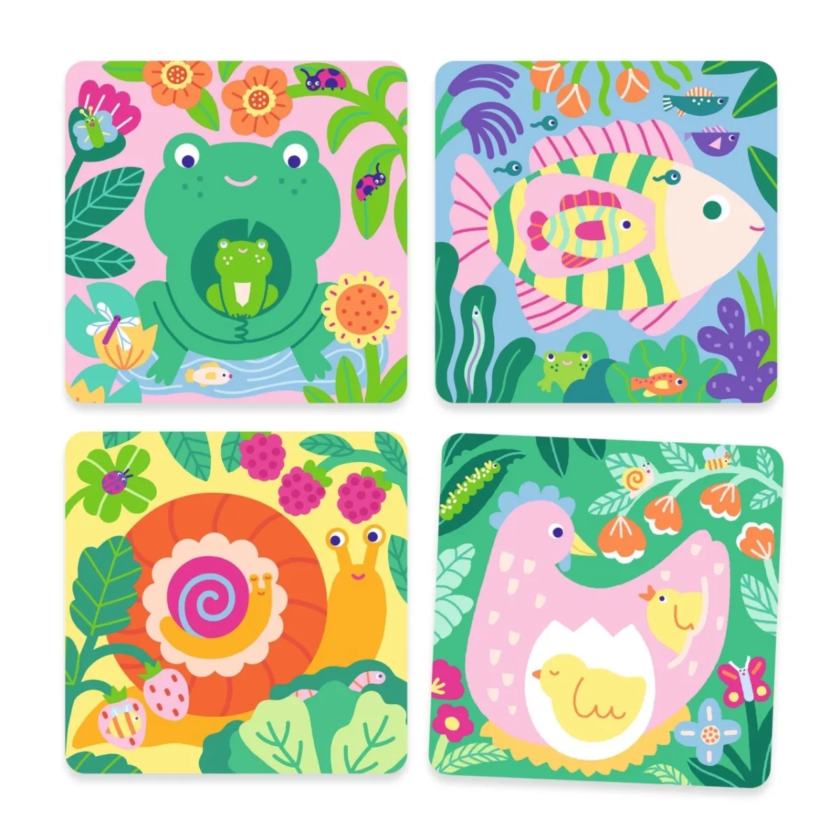 Set pictura cu apa Animale din gradina, Djeco - imagine 4